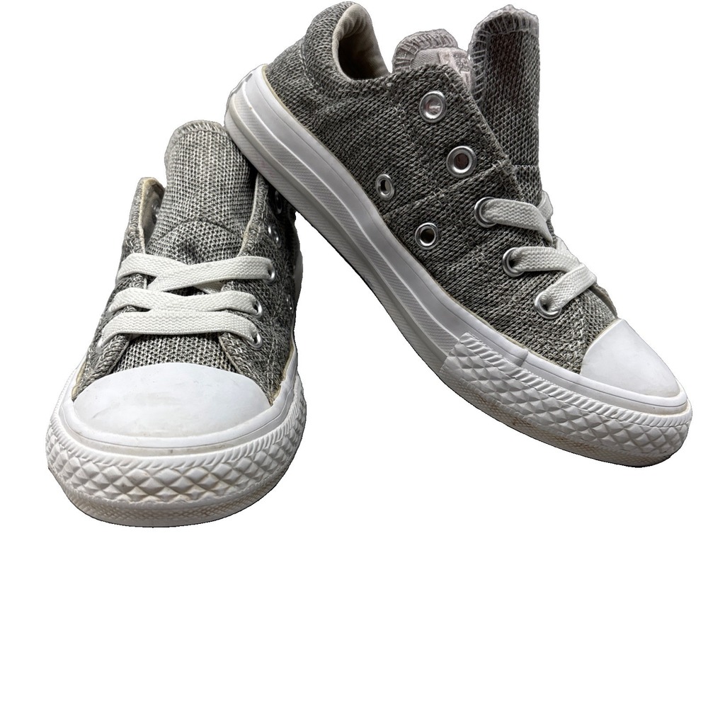 Converse All Star Junior Gray Pink White Sz 12